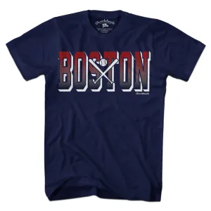 Tall Block Boston Baseball T-Shirt