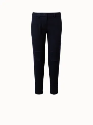 Tapered Felted Wool Jersey Cargo Pants