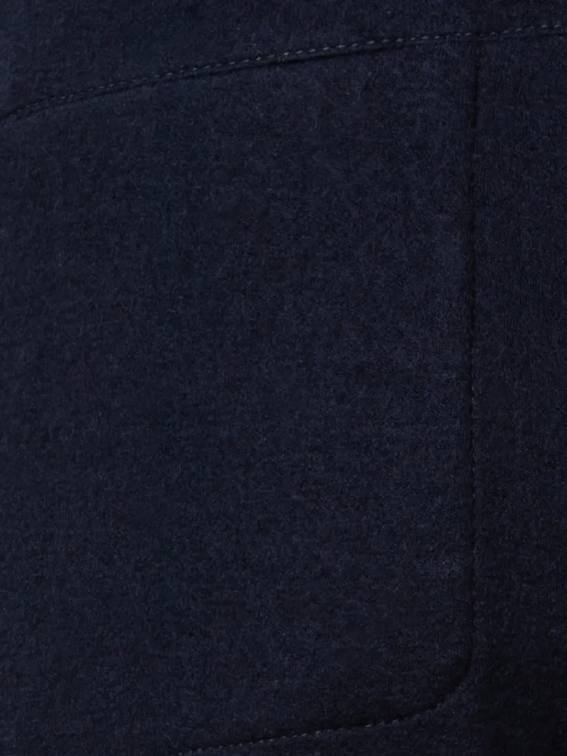 Tapered Felted Wool Jersey Cargo Pants