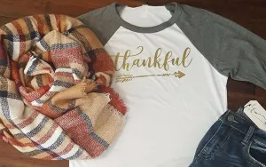 Thankful Raglan with Arrow