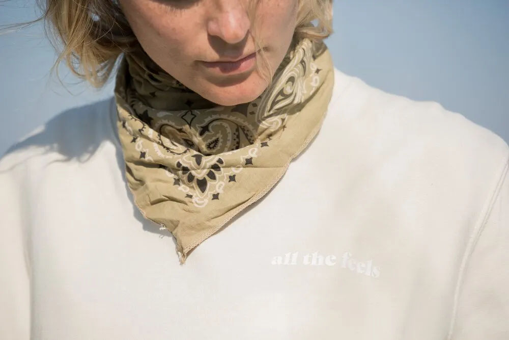 Tillie Crew - Vintage White w/All the Feels