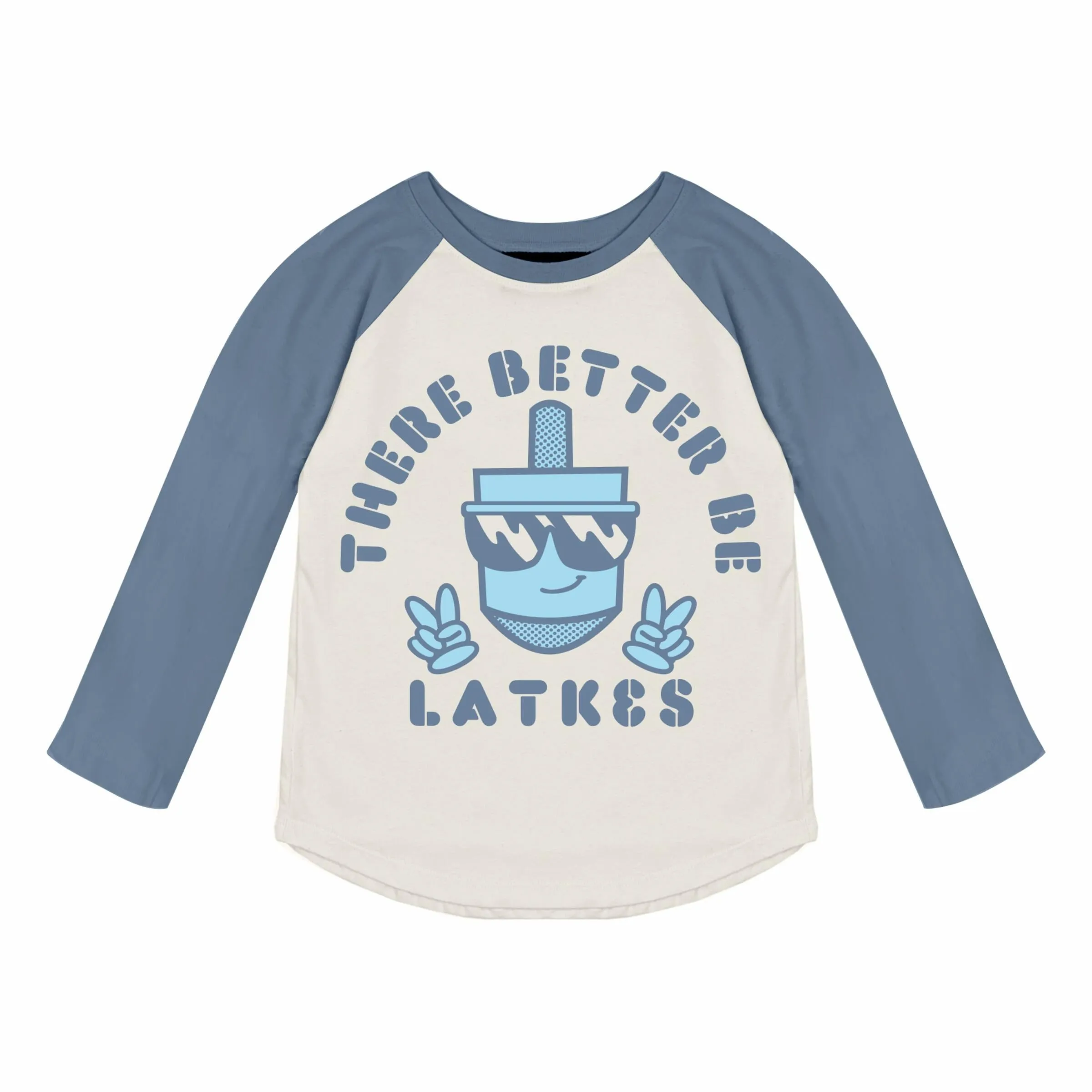 Tiny Whales Better Be Latkes L/S Raglan Tee