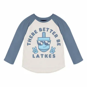 Tiny Whales Better Be Latkes L/S Raglan Tee