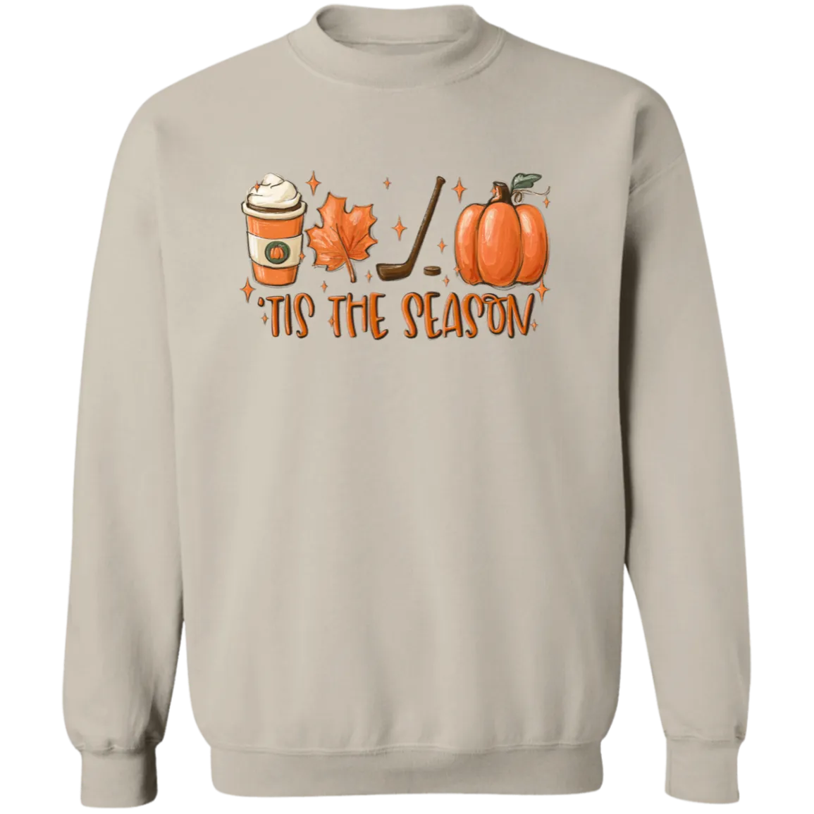 Tis The Season Hockey Crewneck Pullover Sweatshirt