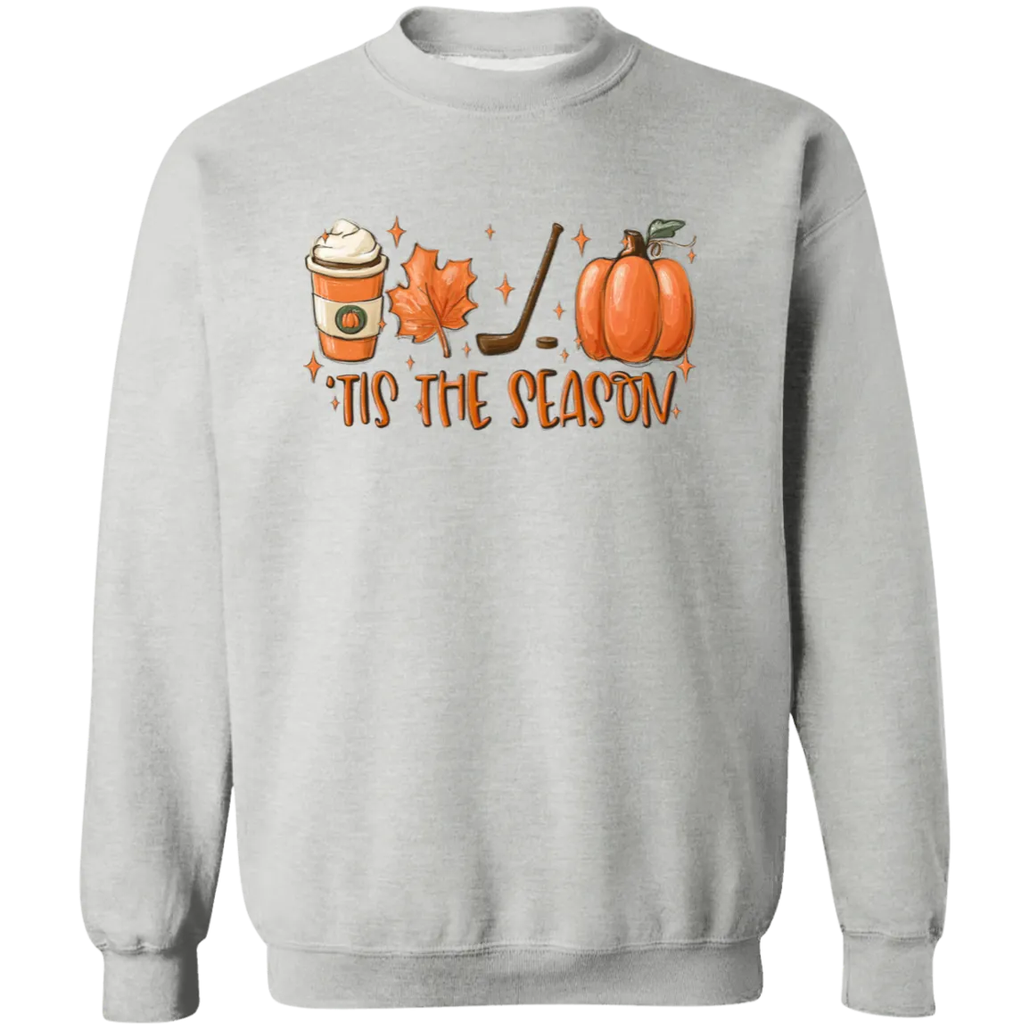 Tis The Season Hockey Crewneck Pullover Sweatshirt