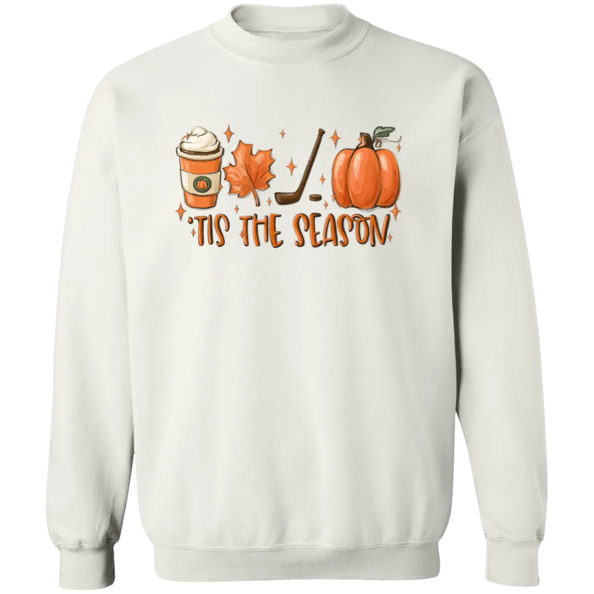 Tis The Season Hockey Crewneck Pullover Sweatshirt