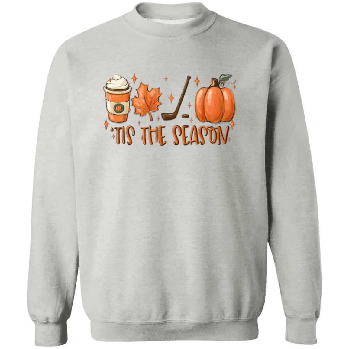 Tis The Season Hockey Crewneck Pullover Sweatshirt