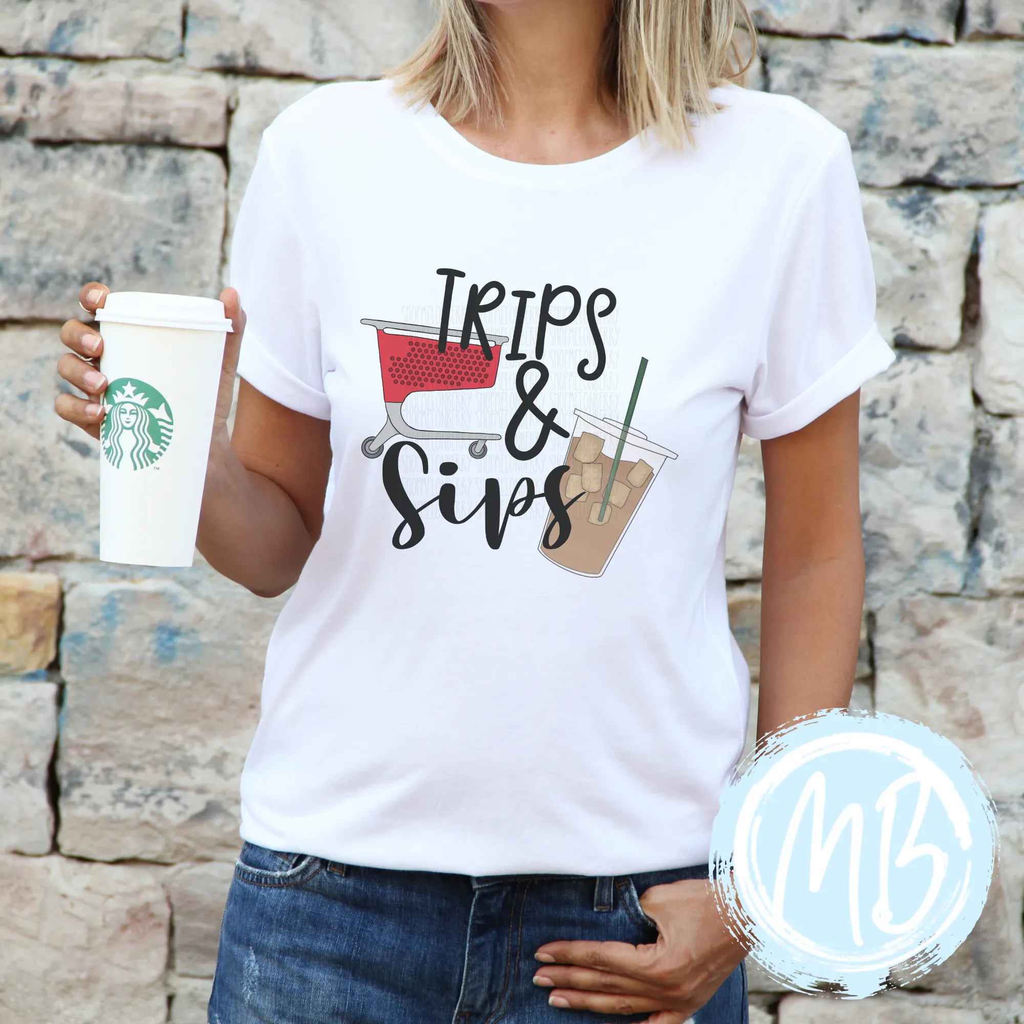 Trips & Sips Tank, Tee or Raglan