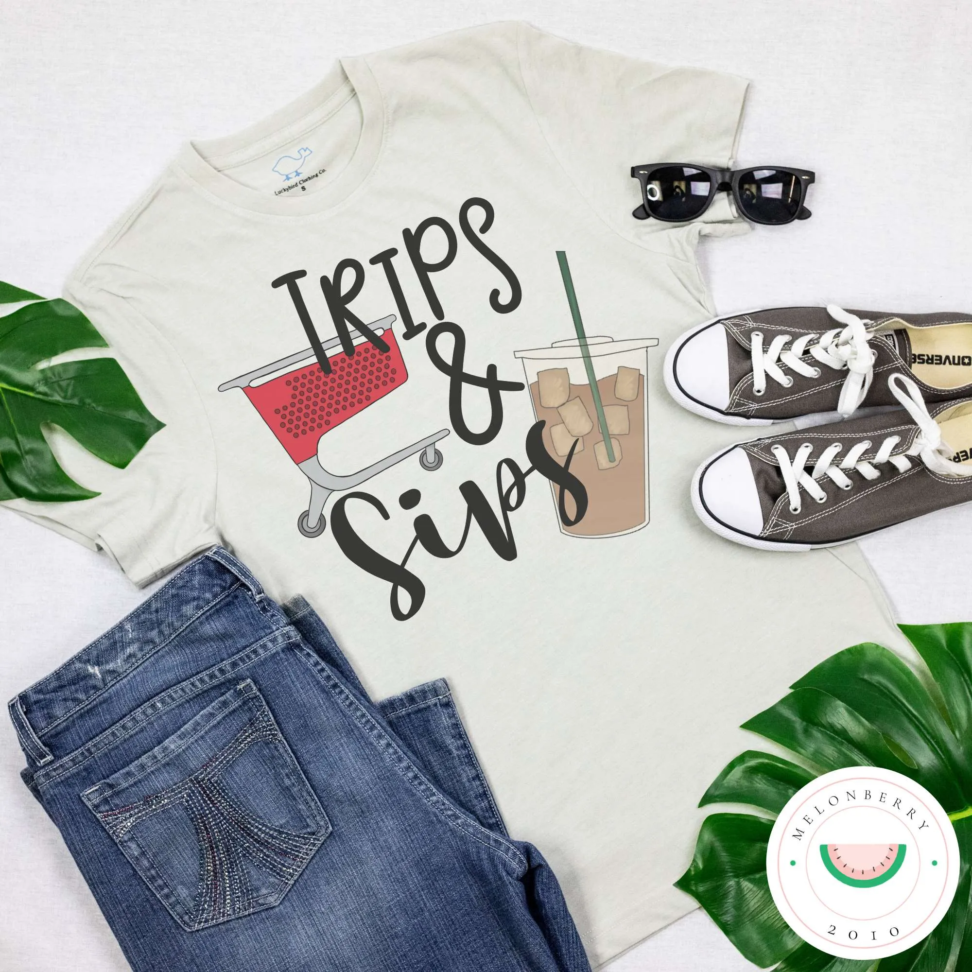 Trips & Sips Tank, Tee or Raglan
