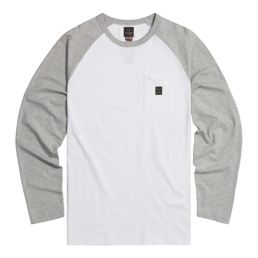 Triumph Blackwell Long Sleeve T-Shirt - White/Grey