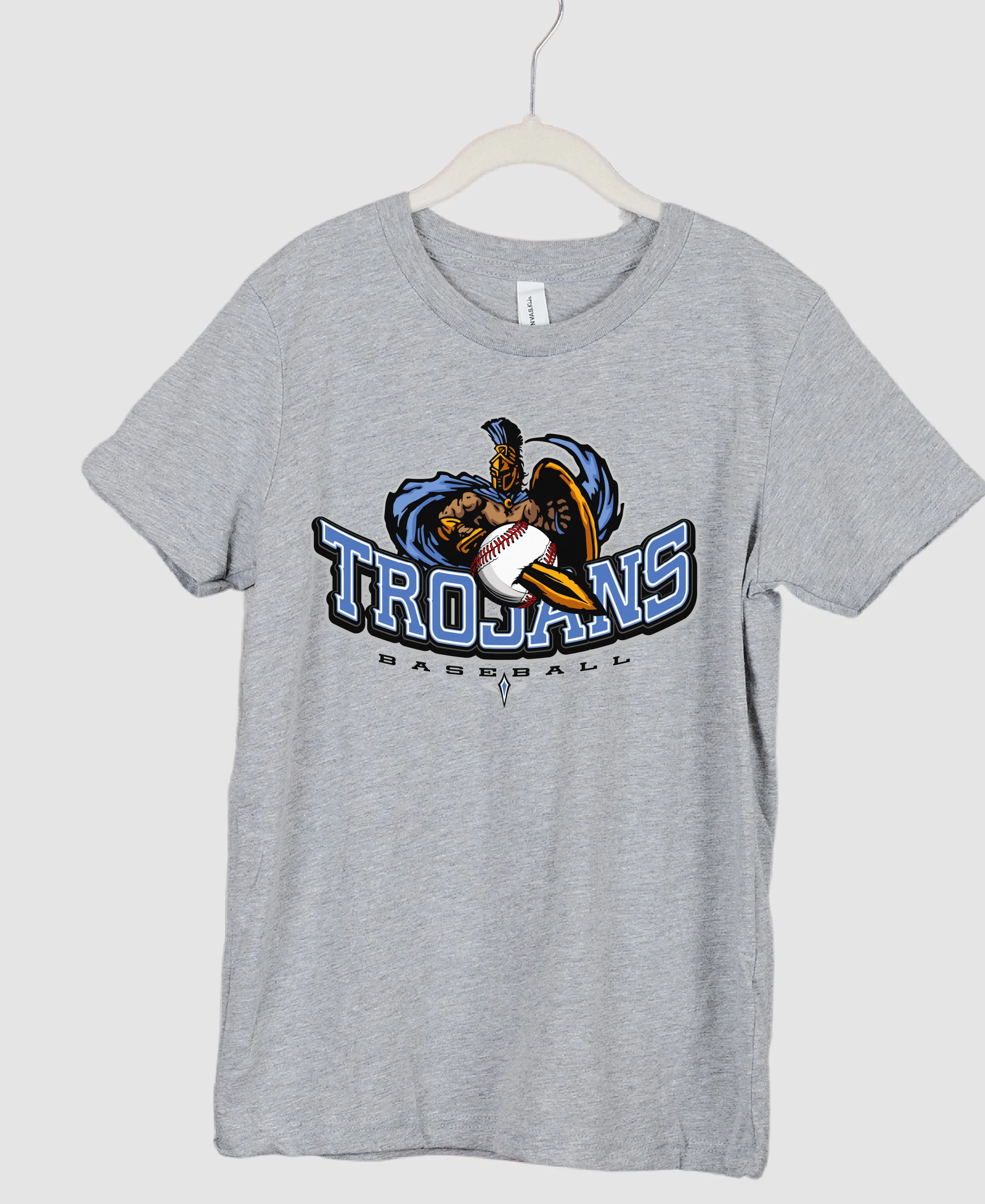 Trojans Baseball Tees/ Toddler, Youth, Adult Sizing / Troy Baseball Little League Shirts