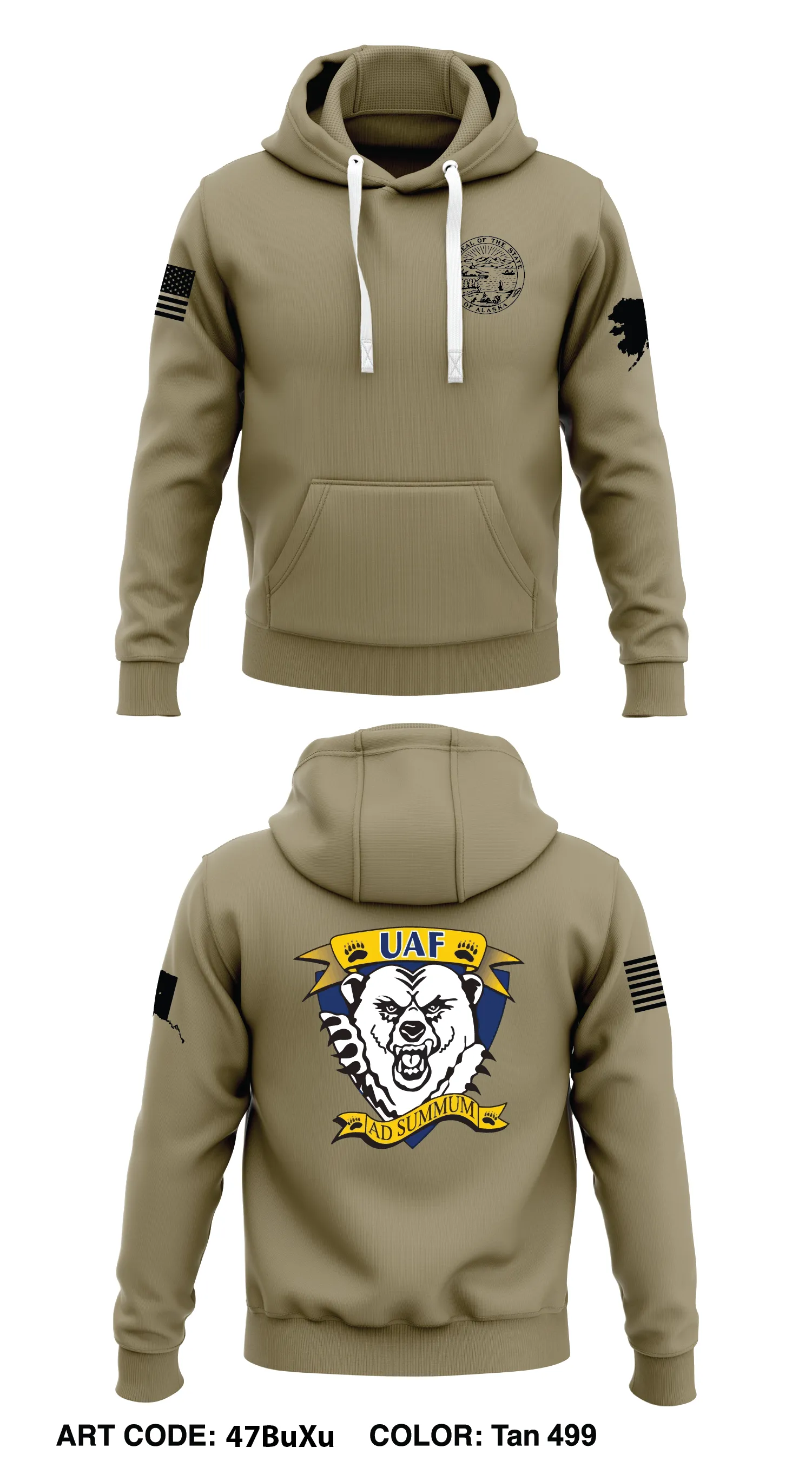 University of Alaska Fairbanks Store 1  Core Men's Hooded Performance Sweatshirt - 47BuXu