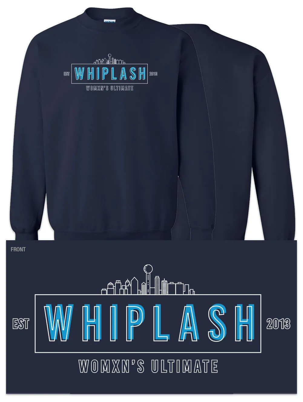 UTD Whiplash Ultimate Frisbee Sweatshirts