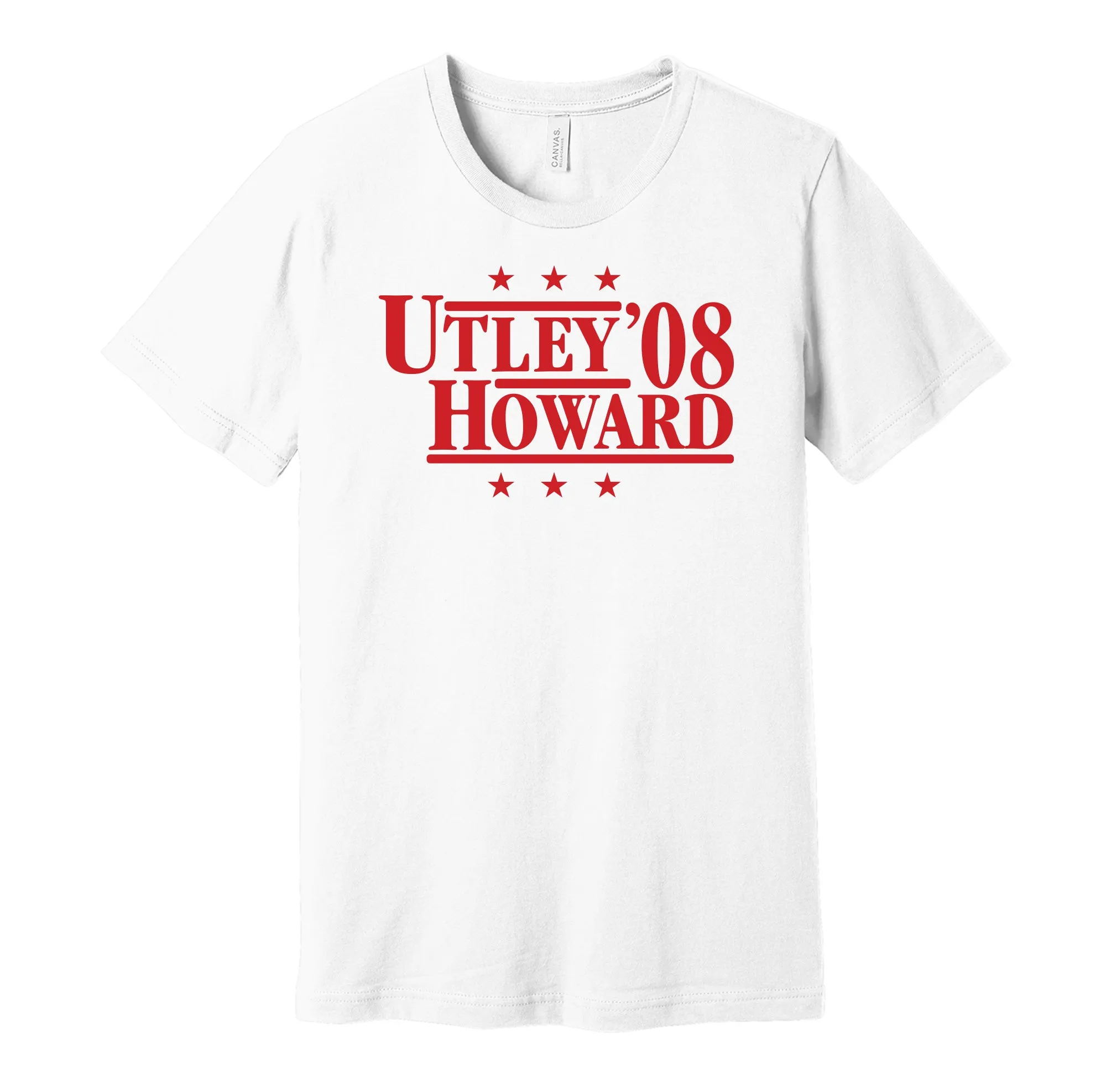 Utley & Howard '08 - Philadelphia Baseball Legends Political Campaign Parody T-Shirt - Hyper Than Hype Shirts