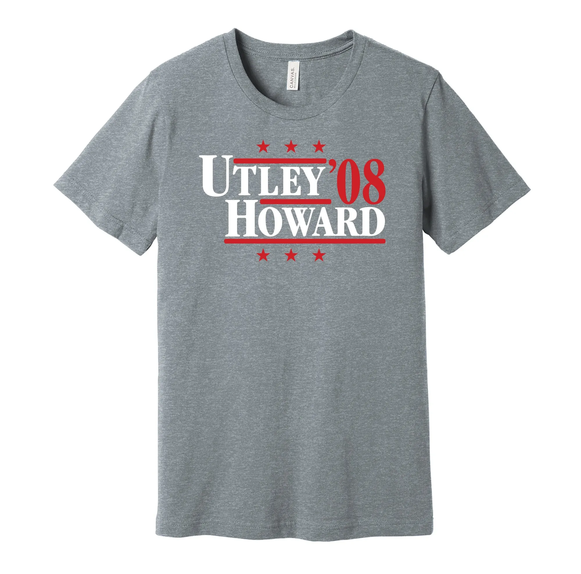 Utley & Howard '08 - Philadelphia Baseball Legends Political Campaign Parody T-Shirt - Hyper Than Hype Shirts