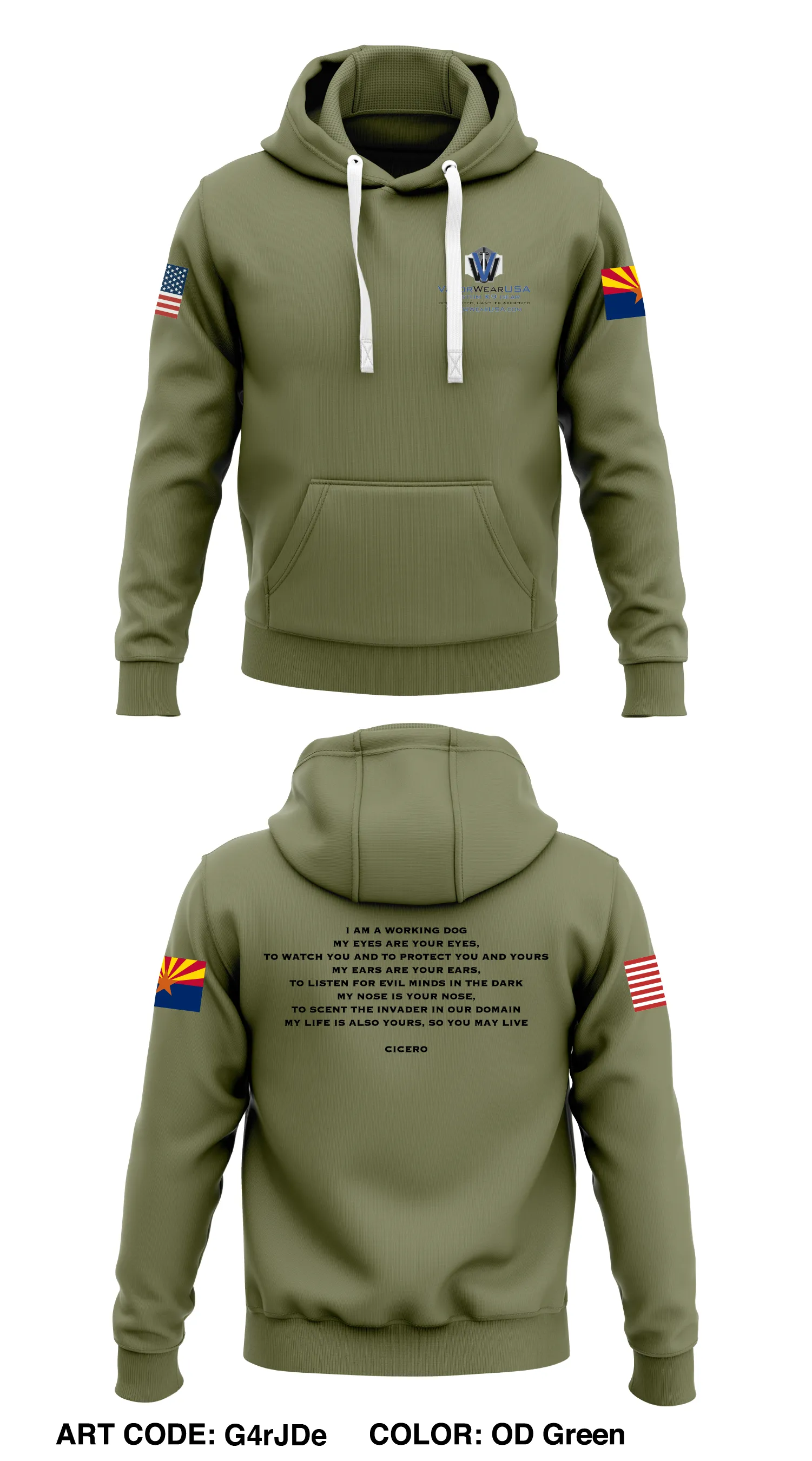 ValorWearUSA  Store 1  Core Men's Hooded Performance Sweatshirt - G4rJDe