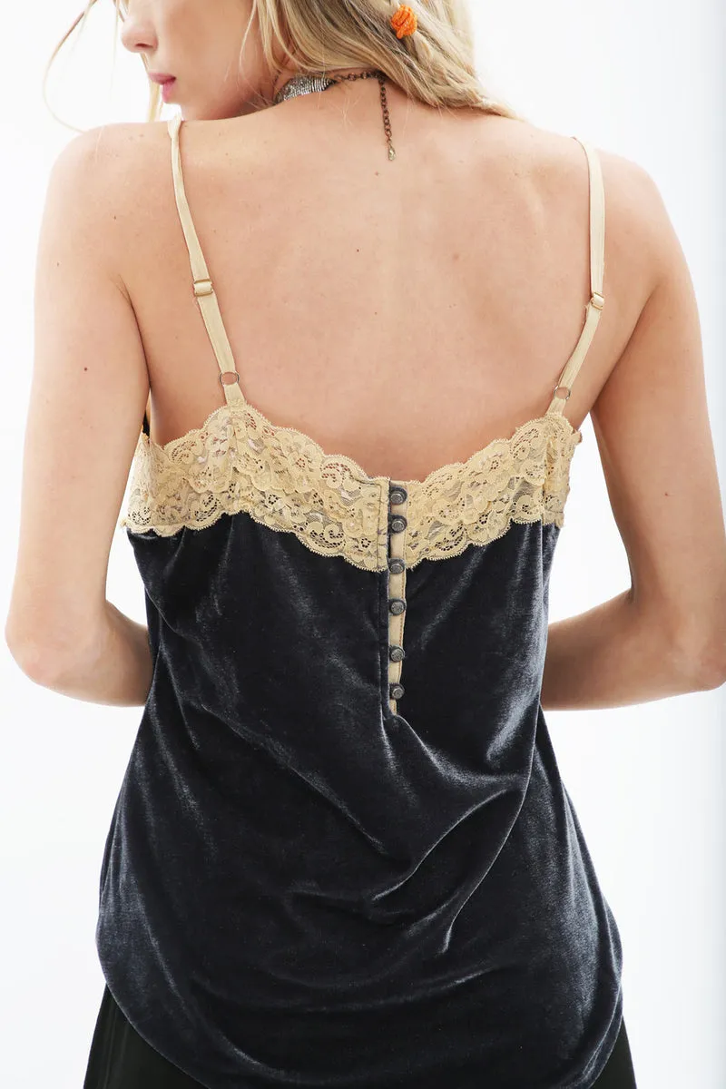 Velvet Dreams Cami/Washed Charcoal