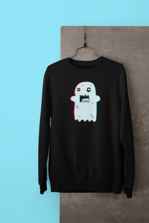 Very Scary Ghost (Ice Blue) - Heavy Blend Crewneck Sweatshirt