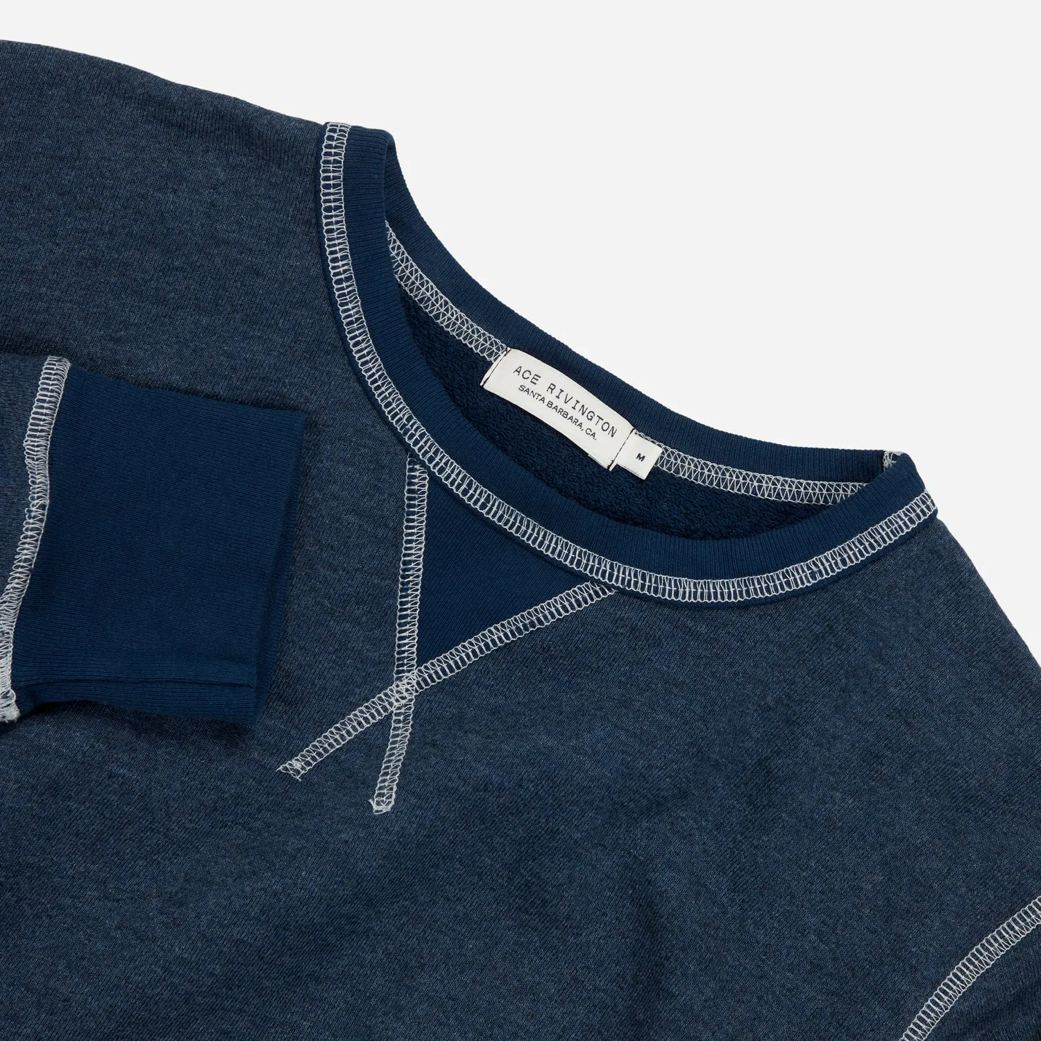 Vintage Crewneck Sweatshirt - Triblend Terry - Navy Heather