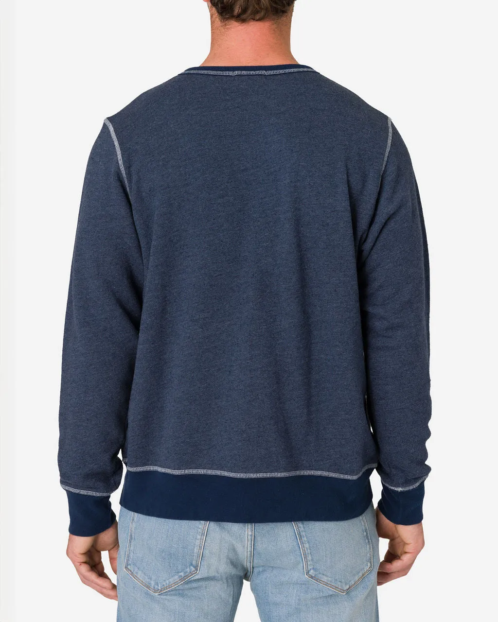 Vintage Crewneck Sweatshirt - Triblend Terry - Navy Heather