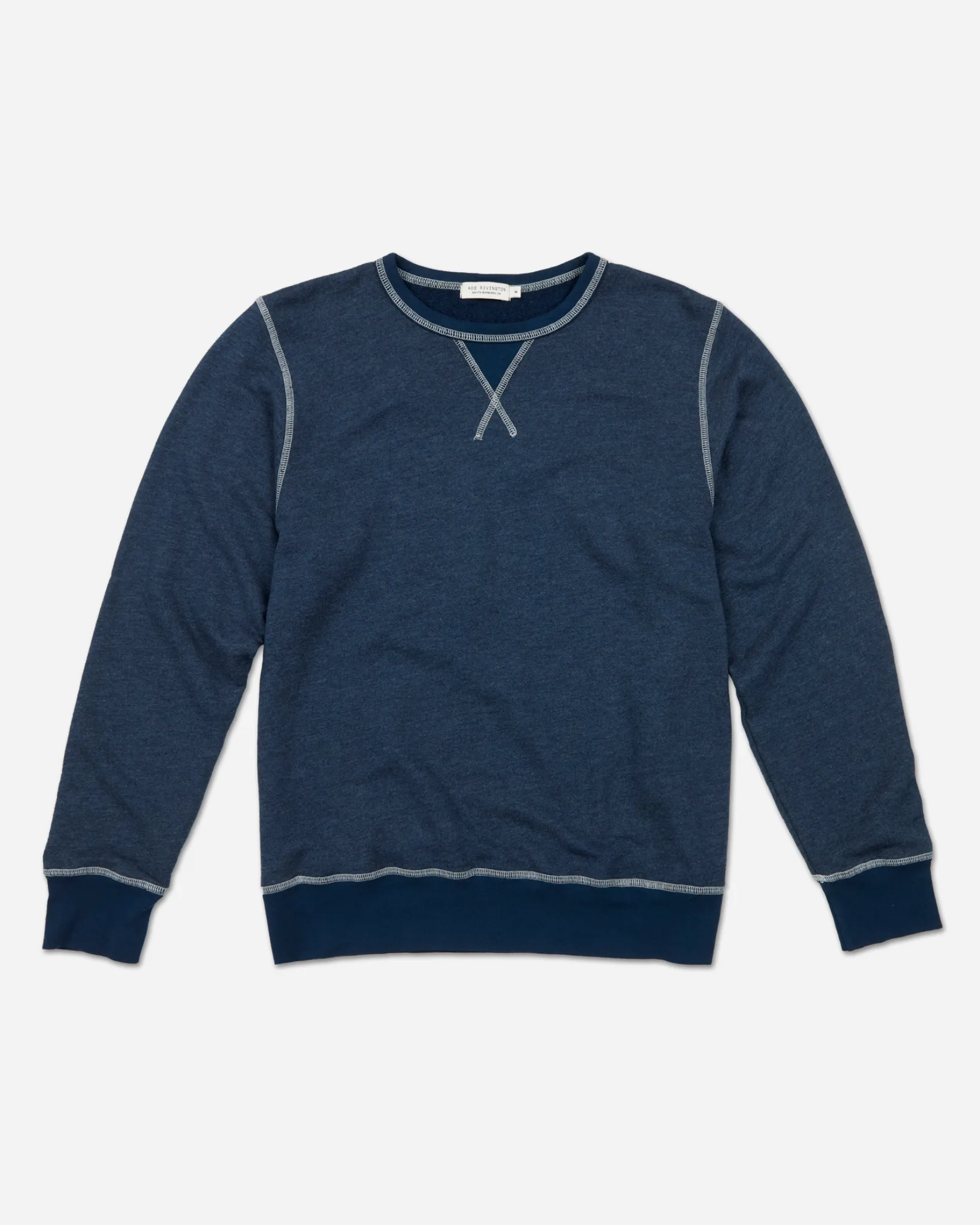 Vintage Crewneck Sweatshirt - Triblend Terry - Navy Heather
