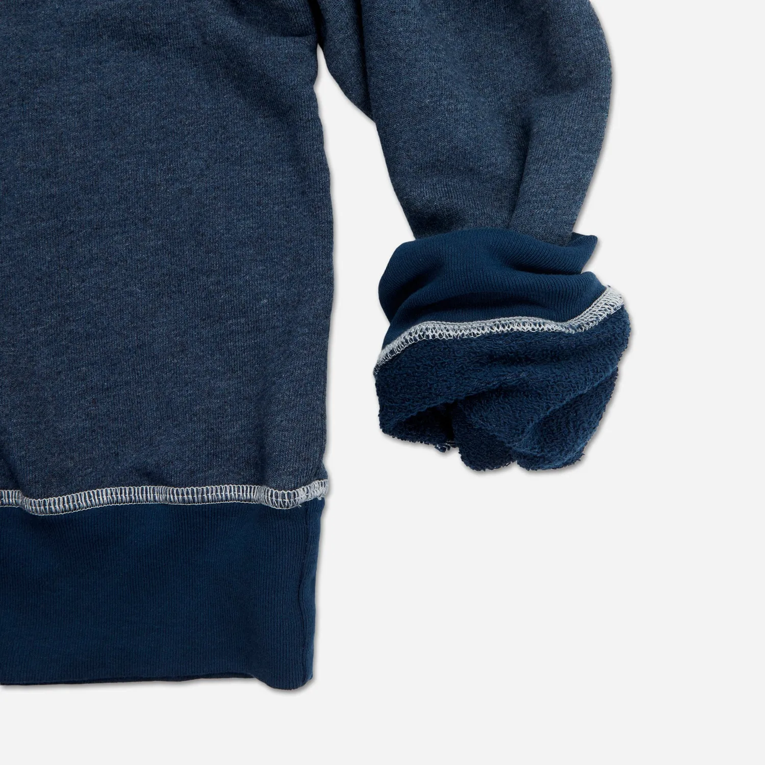 Vintage Crewneck Sweatshirt - Triblend Terry - Navy Heather