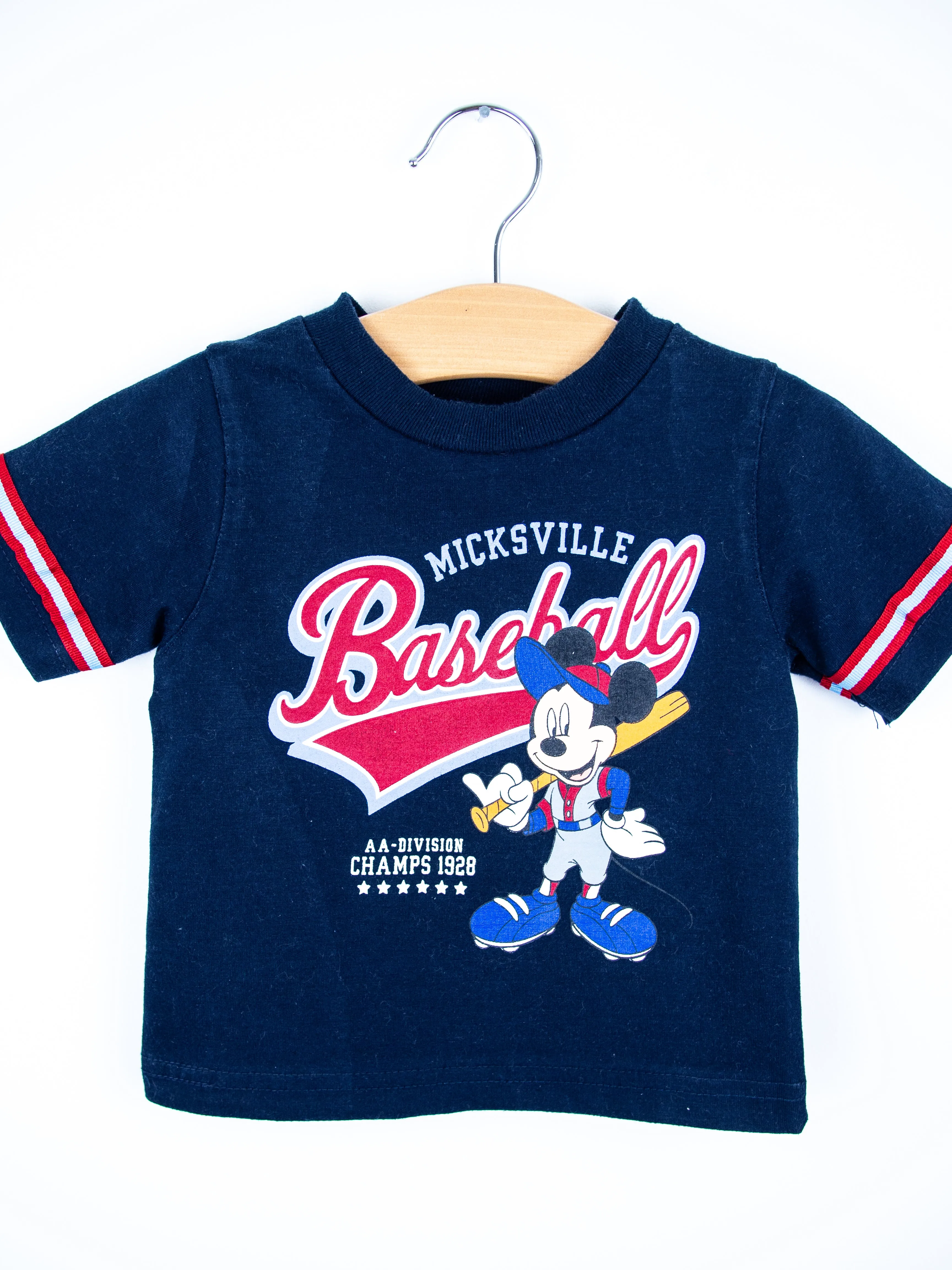 Vintage Disney Mickey Mouse Baseball Tee - Age 6 months