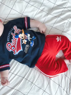Vintage Disney Mickey Mouse Baseball Tee - Age 6 months