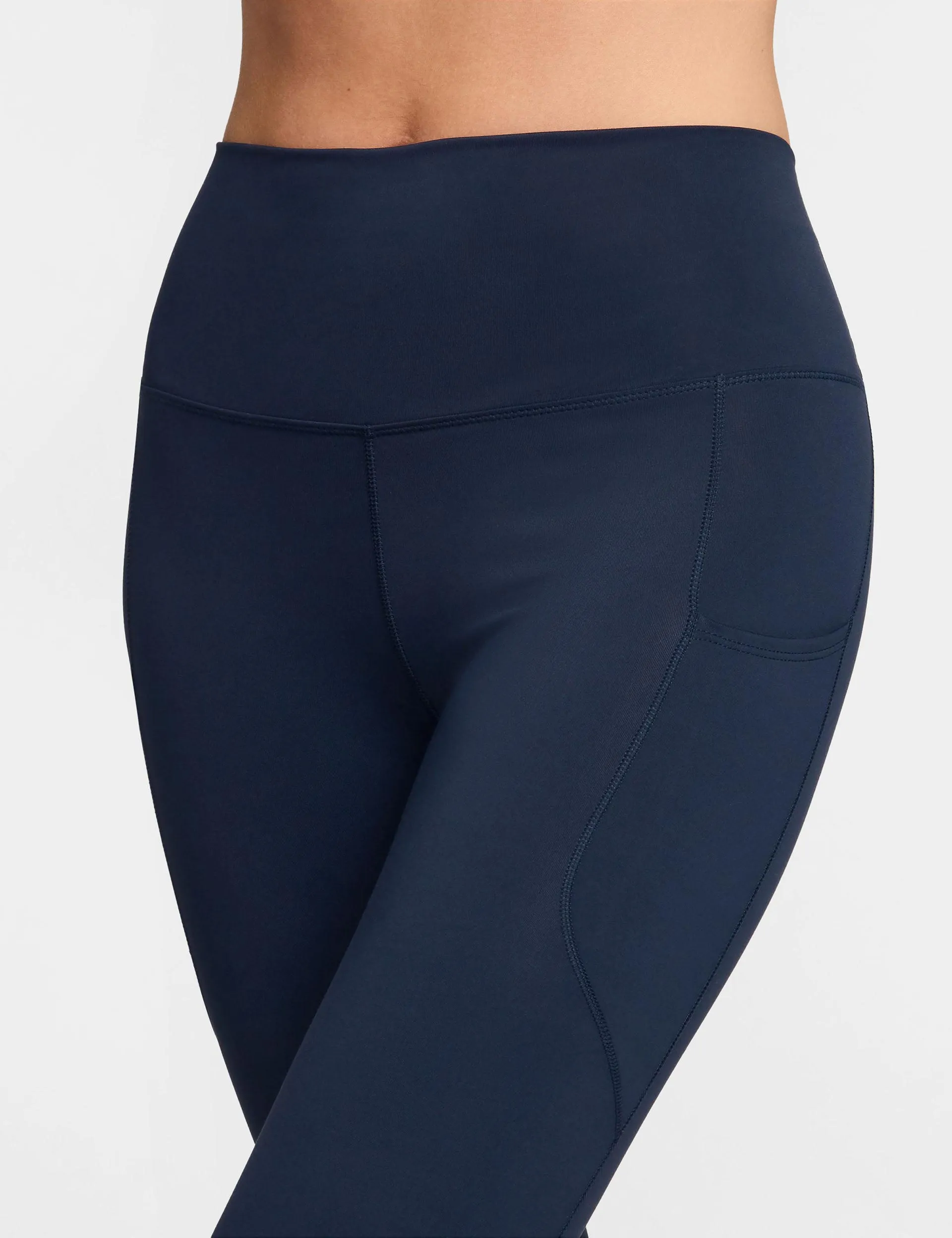 W NK DF ONE HR 7/8 PKT TGHTOBSIDIAN/BLACK