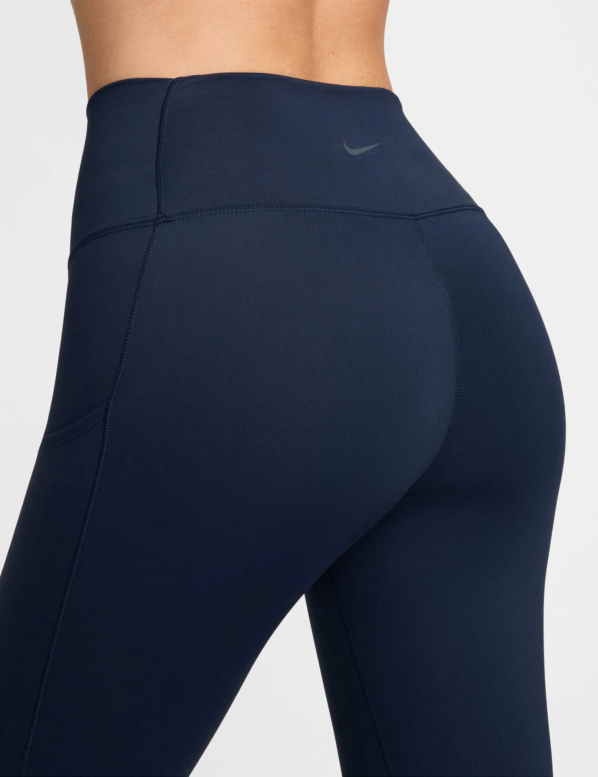 W NK DF ONE HR 7/8 PKT TGHTOBSIDIAN/BLACK
