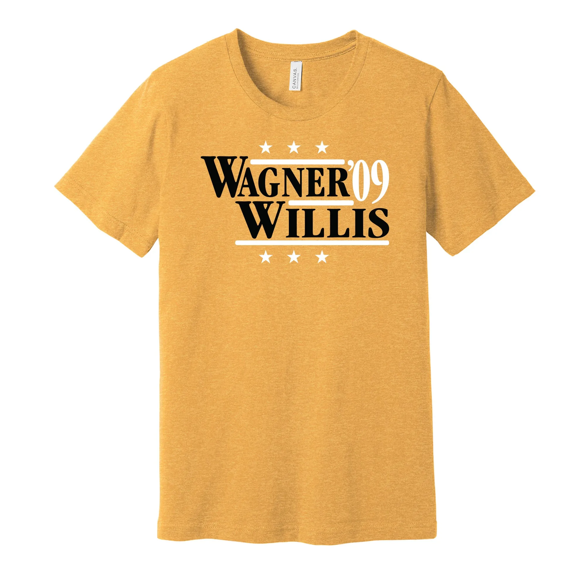 Wagner & Willis '09 - Pittsburgh Baseball Legends Political Campaign Parody T-Shirt - Hyper Than Hype Shirts