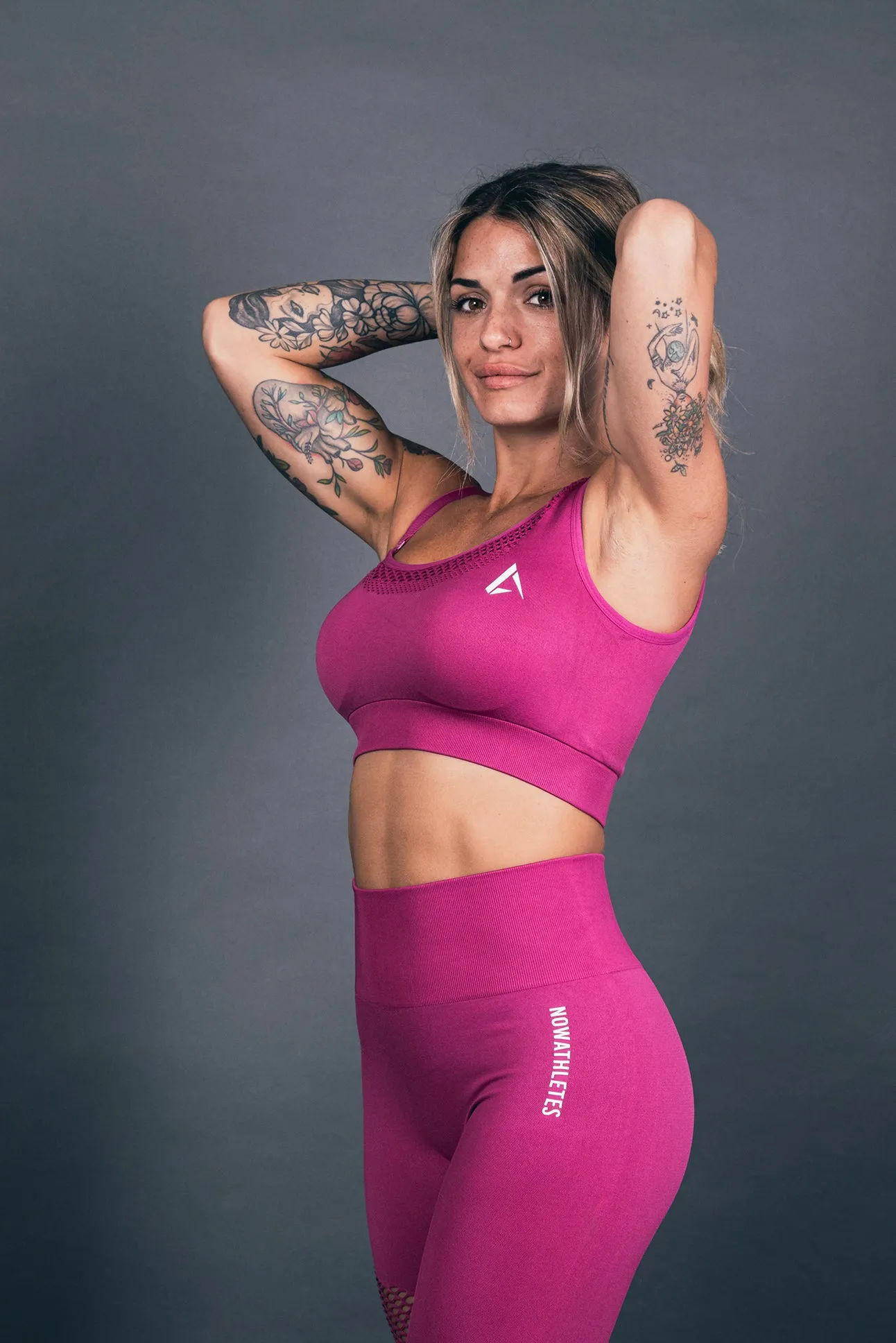 Wave Compression Leggings - Pink