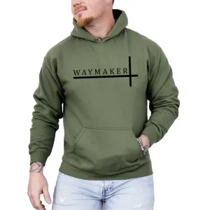 Way Maker, Faith, Christian, Jesus, Gospel, Religious Hoodie: Military Green