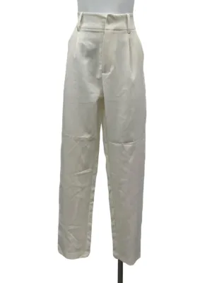 White Tailored Tapered Suit Pants