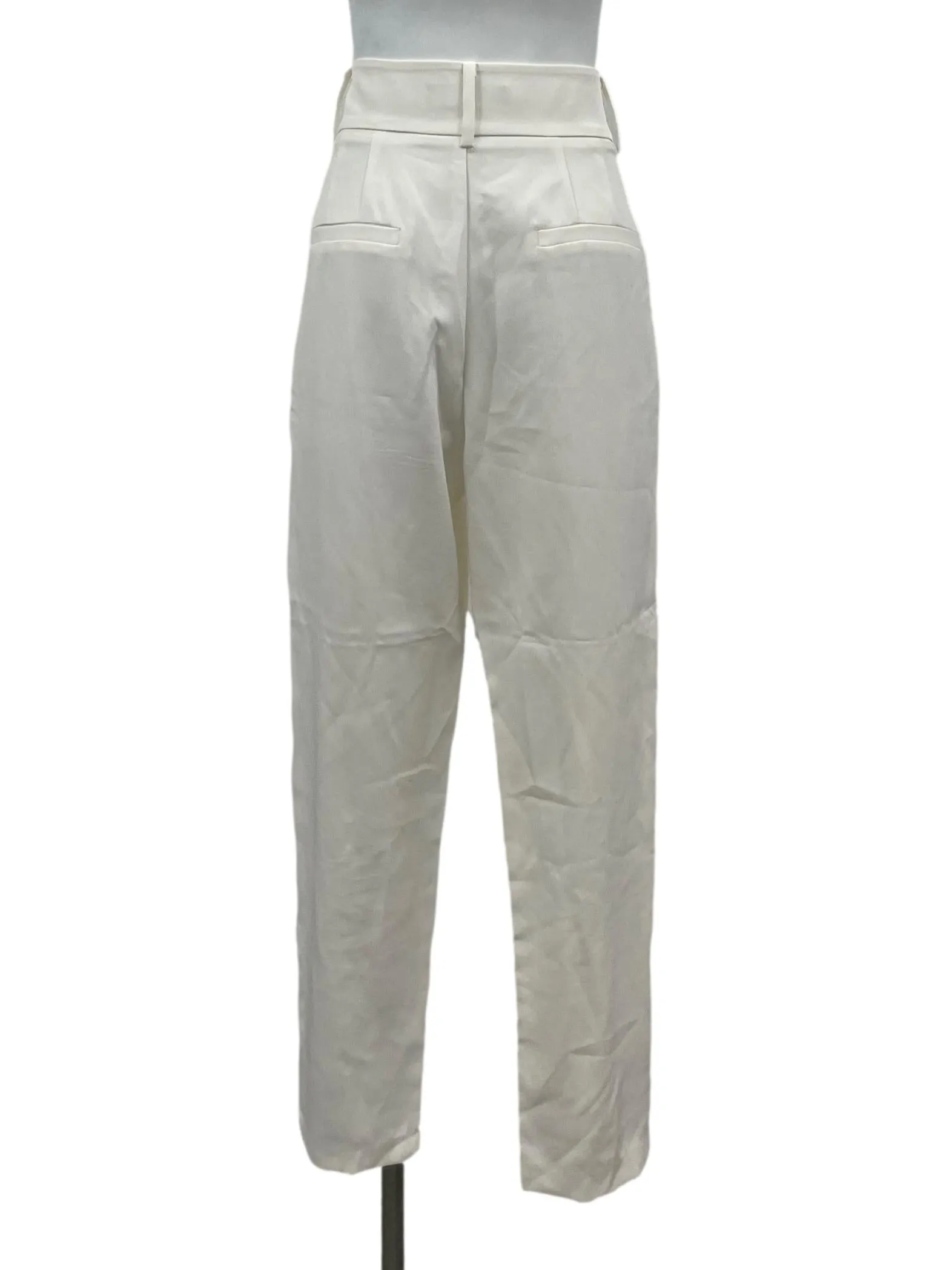 White Tailored Tapered Suit Pants