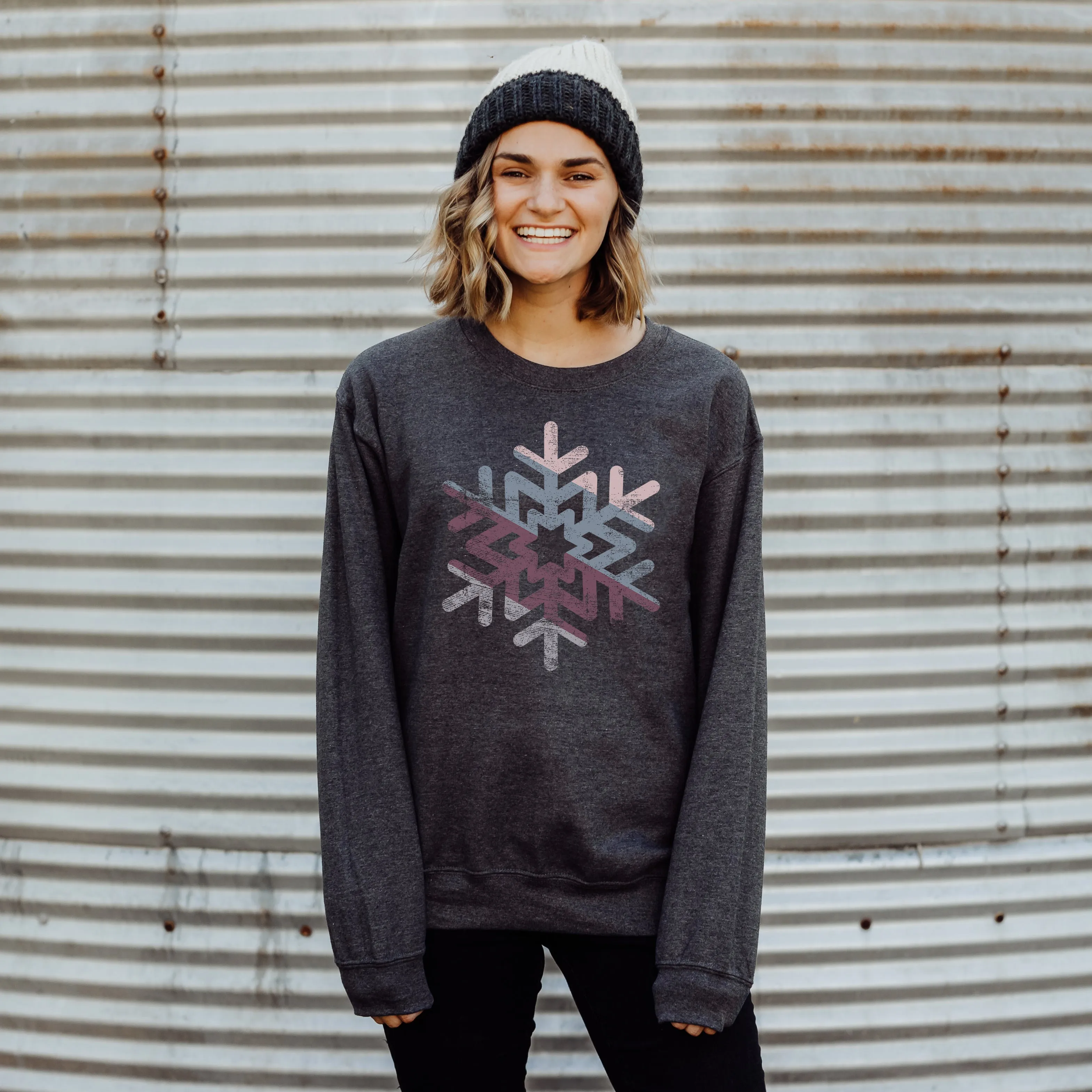 WINTER SNOWFLAKE CREWNECK SWEATSHIRT