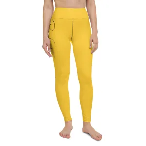 Women's Runway Girlz Yoga Leggings (Yellow/Black)