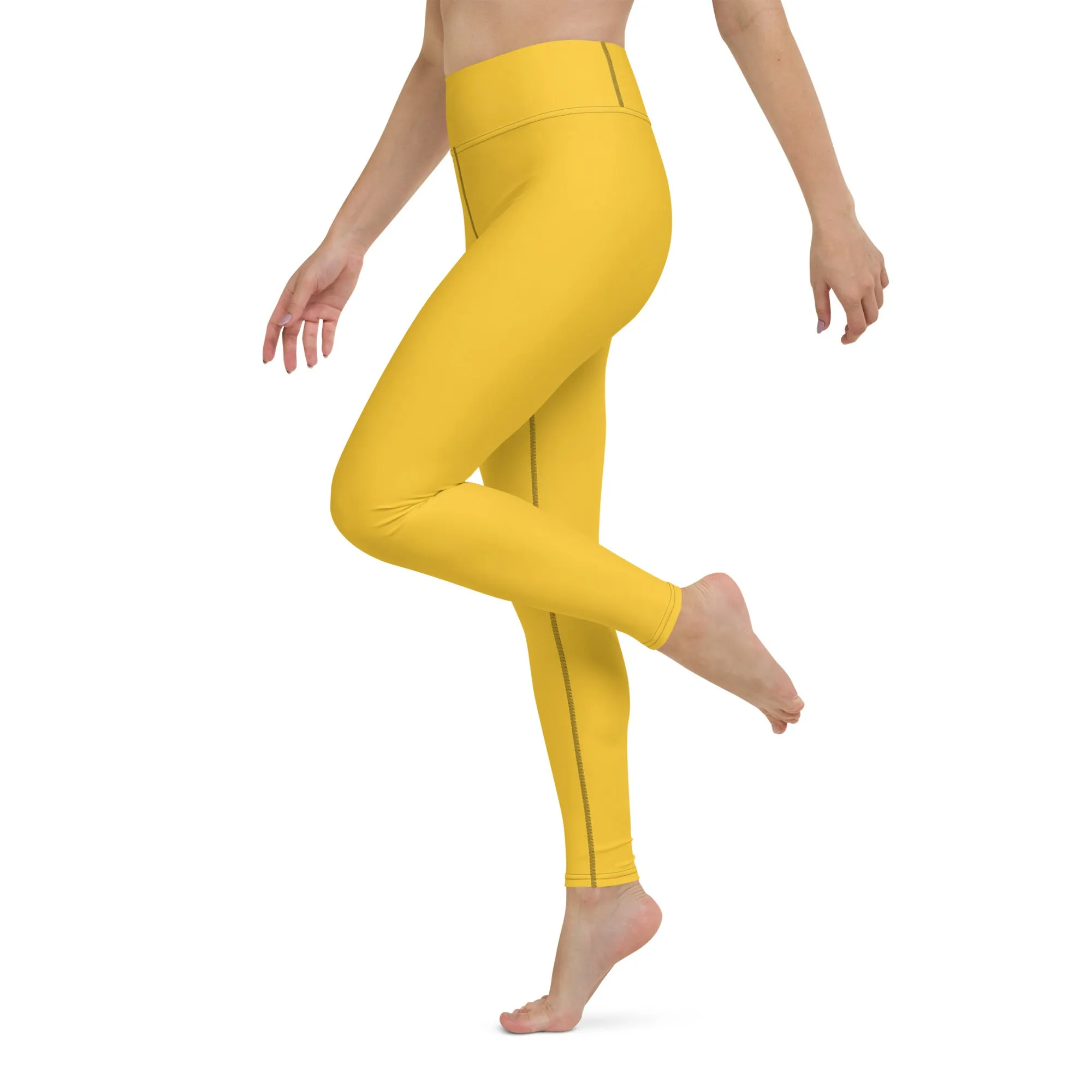 Women's Runway Girlz Yoga Leggings (Yellow/Black)