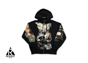 x Frazetta Zip Up Hooded Sweatshirt "Black"