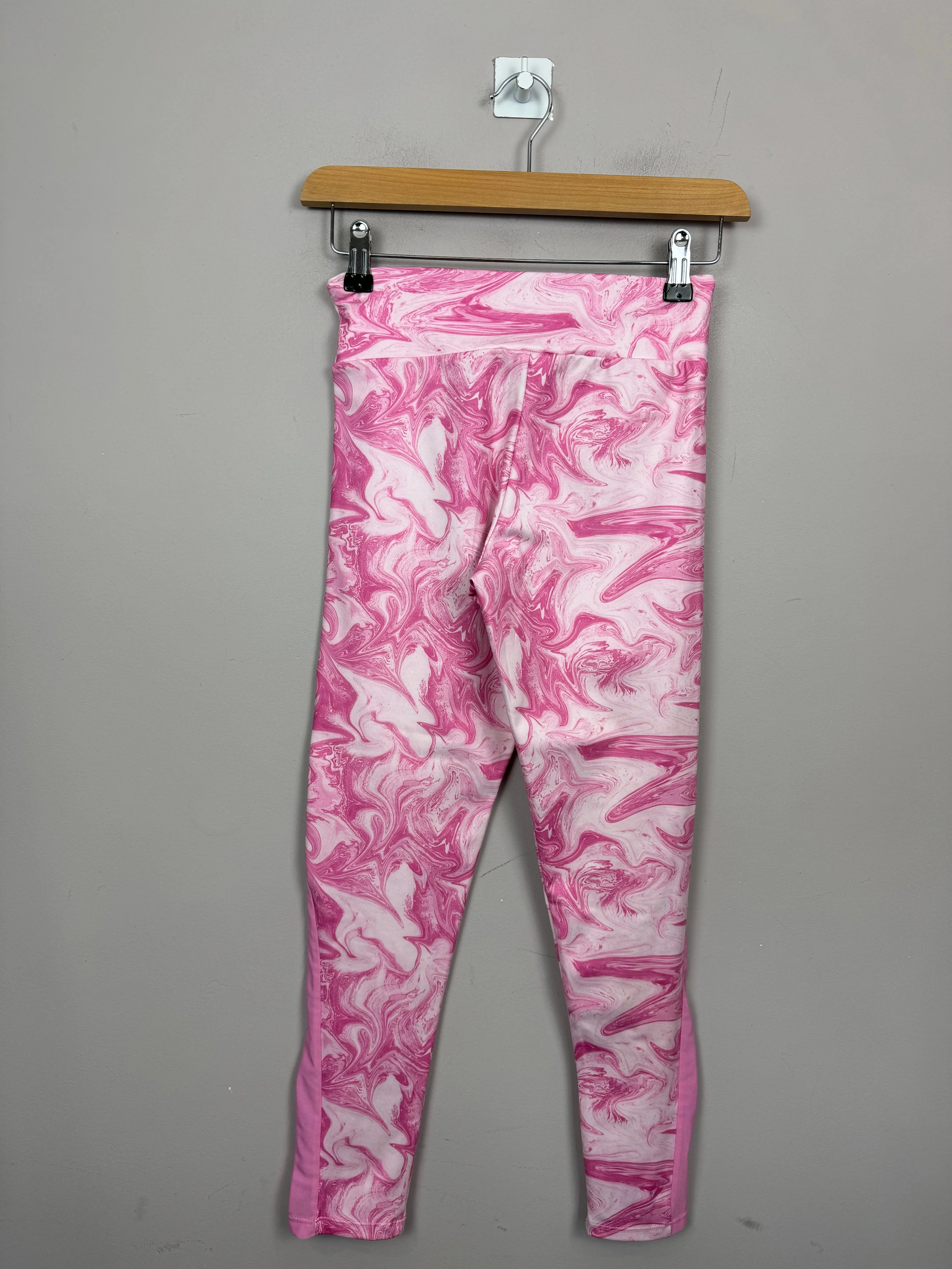 Zara Pink Marbled Active Leggings 11-12y