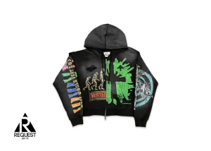 Zip Up Hoodie "Black Montage"