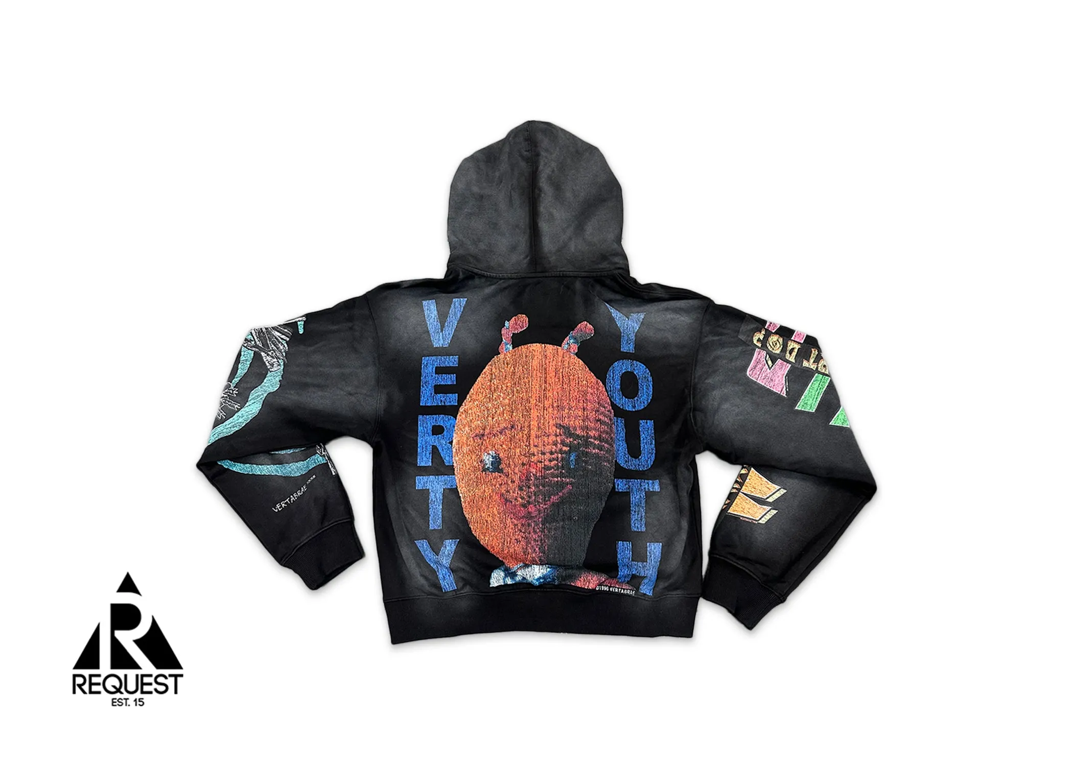 Zip Up Hoodie "Black Montage"
